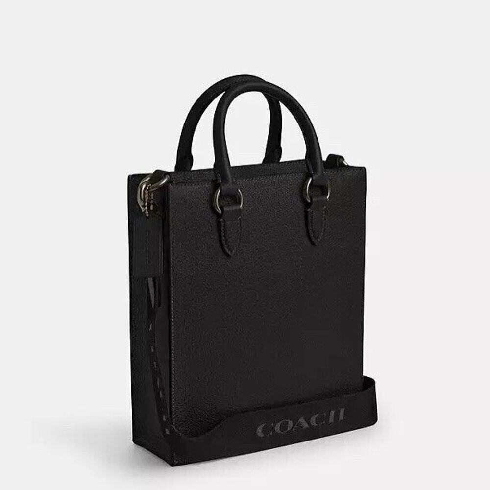 NWT Coach MEN'S Dylan Tote CT910 Pebbled Leather/Gunmetal/Black - Picture 7 of 8